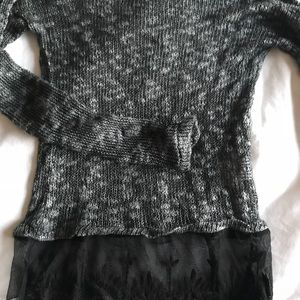 adorable sweater!! lace bottom